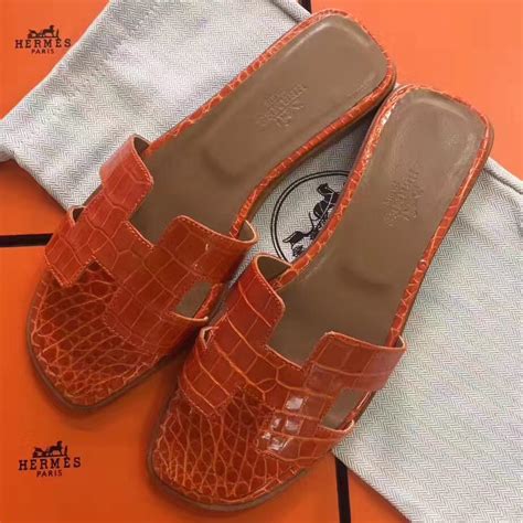 hermes oran sandals unboxing|Hermes oran crocodile sandals.